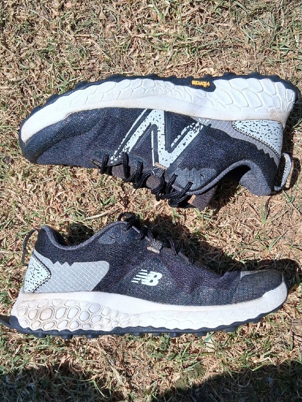 New Balance Fresh Foam Hierro Black and White Athletic Running Shoes